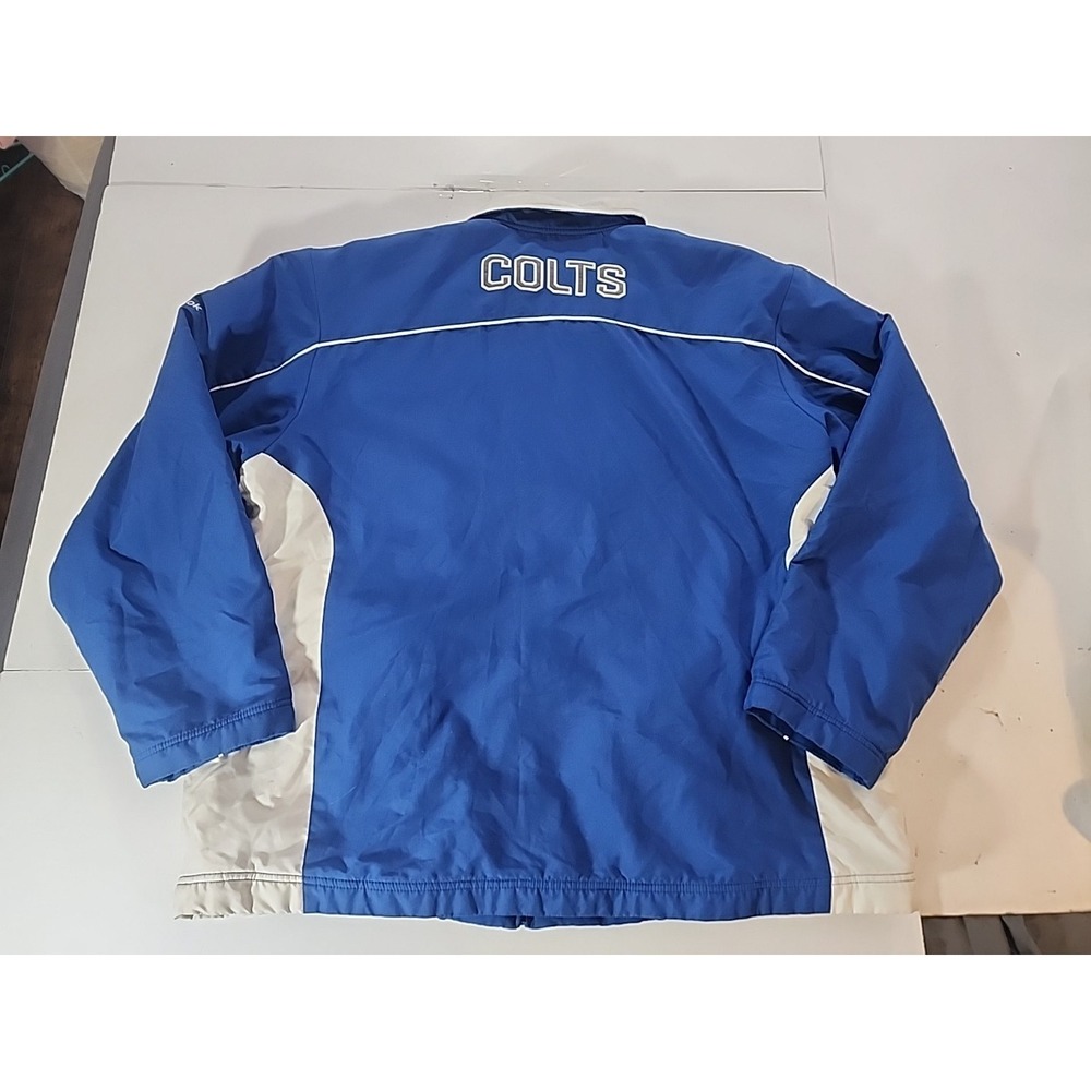 Reebok NFL Team Apparel Colts Sideline Jacket XL Blue Heavyweight Fleece Lined - Picture 6 of 12